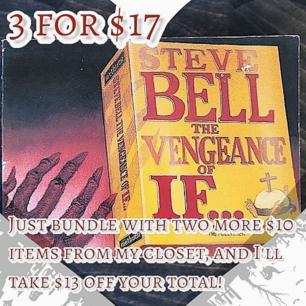 Vtg Book | The Vengeance of If by Steve Bell black and white cartoon collection